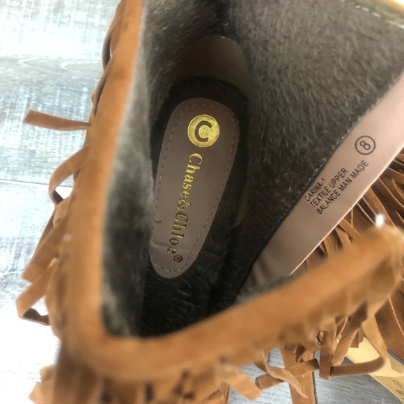 Chase & Chloe Carina Stiletto Fringe Ankle Boot - Picture 6 of 8